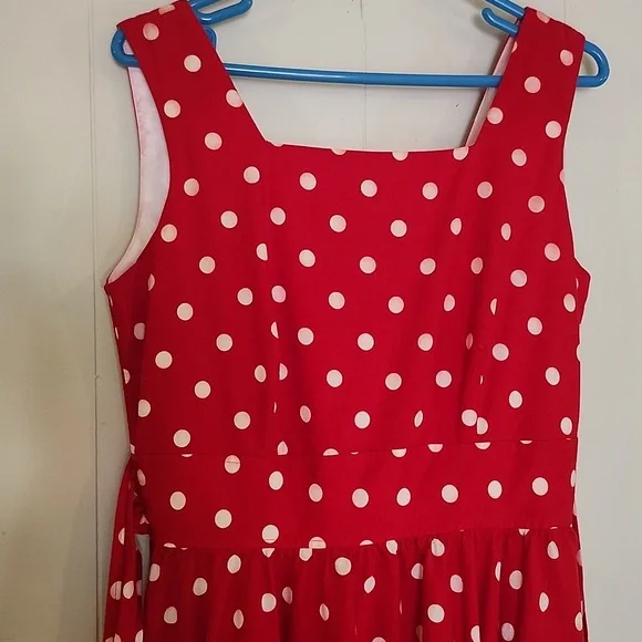 Leslie Lucks Red Polka Dot Dress - Picture 7 of 12